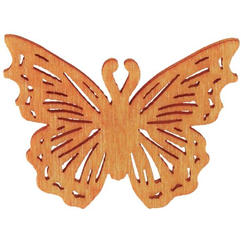 Artikel Strooidecoratie vlinder houten tafeldecoratie lente 4×3cm 72 st