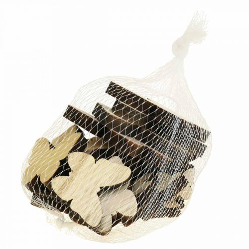 Artikel Verspreide decoratie vlinders Houten decoratie vlinders 2,5-6,5cm 29 stuks