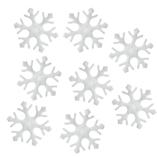 Artikel Strooidecoratie sneeuwvlokken wit 3,5cm 120 st