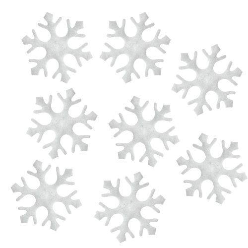 Floristik24 Strooidecoratie sneeuwvlokken wit 3.5cm 120st