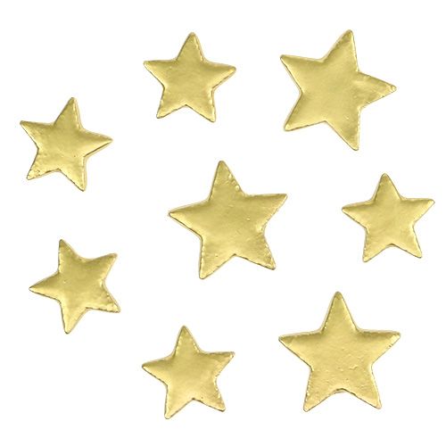 Floristik24 Strooidecoratie sterren mix 4-5cm goud mat 72 st