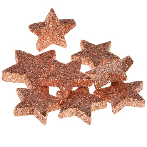 Artikel Strooidecoratie Kerststerren strooisterren roze Ø4/5cm 40 st