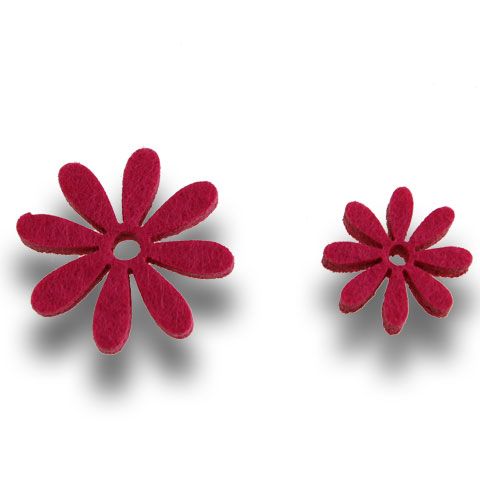 Floristik24 Vilten bloemset in roze 96st