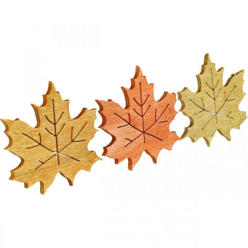 Artikel Tafeldecoratie herfst, strooidecoratie hout esdoornblad B4cm 72 st