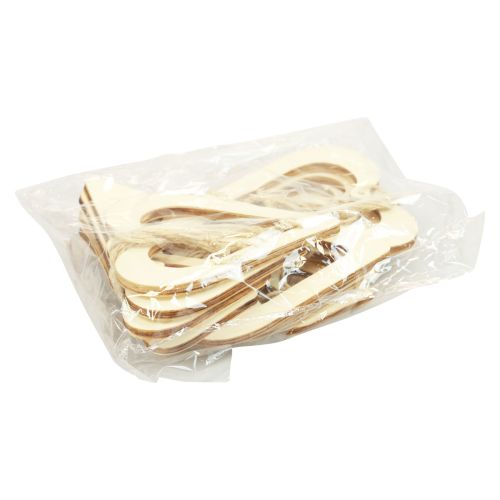 Artikel Houten harten decoratieve hanger houten decoratieve hart naturel 6/8/10/12cm 16 st