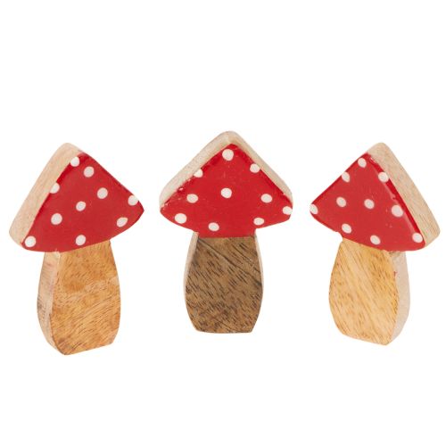 Houten paddenstoeldecoraties voor tafeldecoratie en cadeaus, 6 cm, 8 stuks kopen | Floristik24.nl