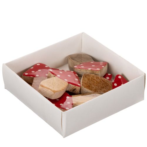 Houten paddenstoeldecoraties voor tafeldecoratie en cadeaus, 6 cm, 8 stuks | Floristik24.nl