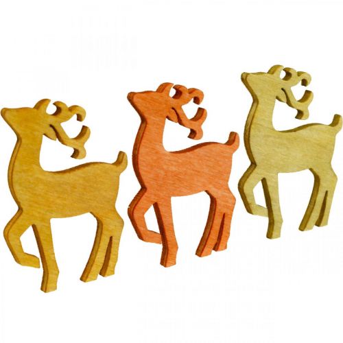 Artikel Strooidecoratie Kersthout hert naturel 4×3cm 72 st