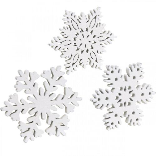 Artikel Strooistukjes sneeuwvlok, strooidecoratie ijskristal 3,5cm 72 st