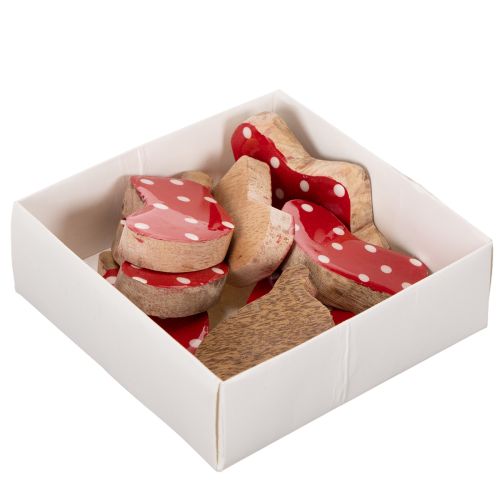 Sokken met stippen, kersttafeldecoratie, 6 cm, 8 stuks | Floristik24.nl