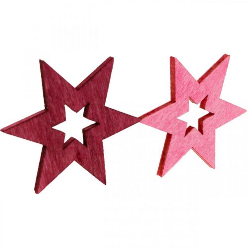 Artikel Houten sterrendecoratie Strooidecoratie Kerstmis Paars H4cm 72 st