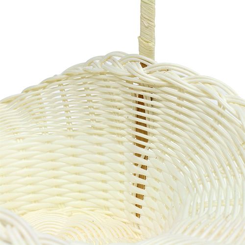 Floristik24 Strooimand voor bruiloft kunststof wit Ø15cm H32cm