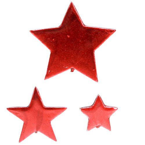 Rode sterren decoratie om te strooien Ø3/5/7cm – 2e keus – 44 stuks