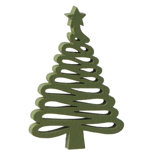 Artikel Strooikerstkerst dennenster groen 3x4,5cm 72 st
