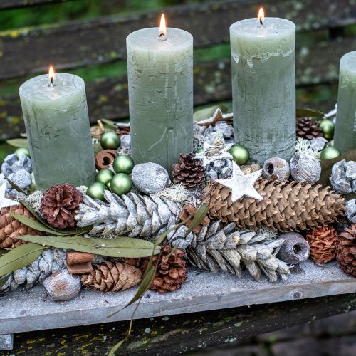 Artikel Strobus kegels als natuurlijke decoratie 15cm - 20cm groen 50 st