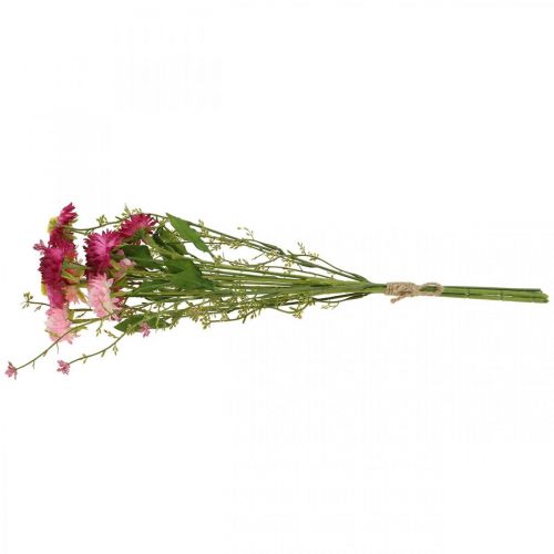 Artikel Rhodanthe roze-roze, zijden bloemen, kunstplant, bos strobloemen L46cm