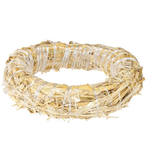 Strokrans blanco krans van stro 15/3cm 2 stuks