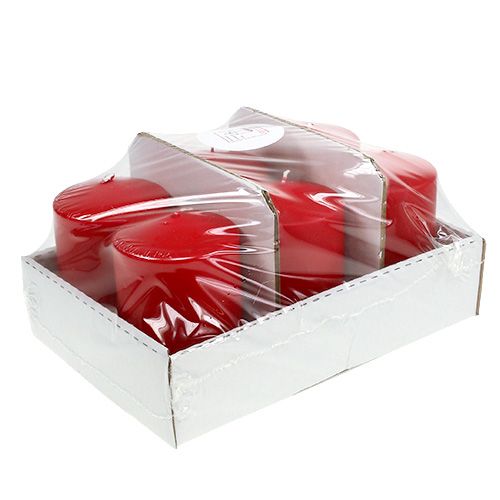 Artikel Stompkaars 120/80 rood 6st