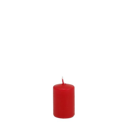 Floristik24 Stompkaarsen rood Adventskaarsen kleine kaarsen 60/40mm 24st