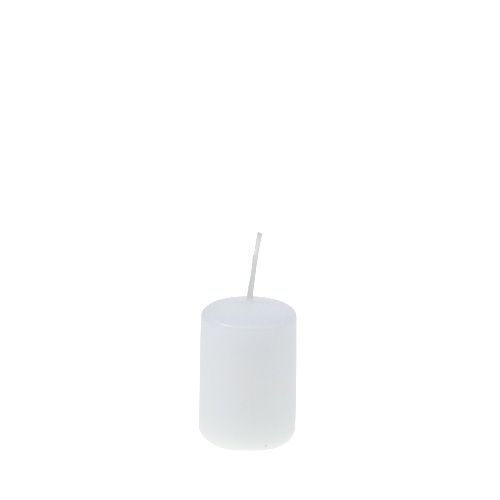 Floristik24 Stompkaarsen wit Adventskaarsen kleine kaarsen 60/40mm 24 st