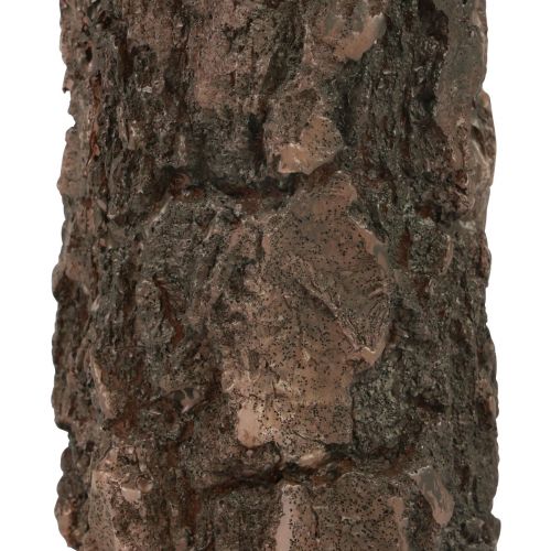 Floristik24 Stolkkaars boomstam sierkaars bruin 130/65mm 1 stuk