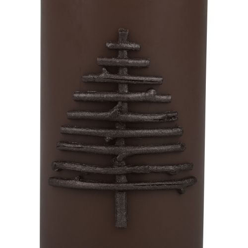Artikel Kerstkaars kaars Kerstmis donkerbruin 150/70mm