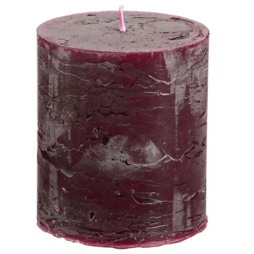 Artikel Stoerkaarsen bordeaux kaarsen effen 70×80mm 4 st
