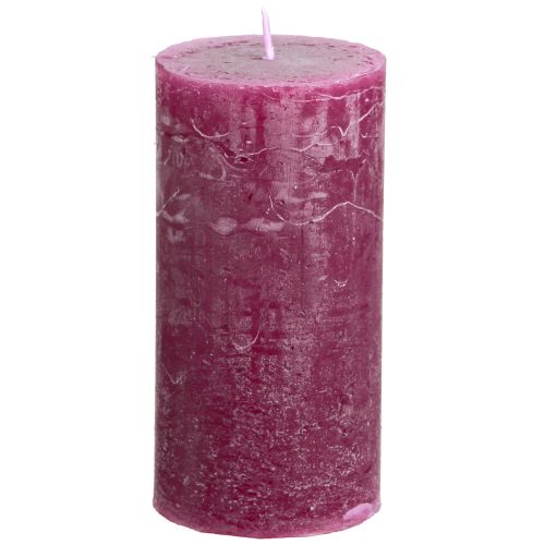 Floristik24 Stompkaarsen effen Berry kaarsen paars 50×100cm 4 st