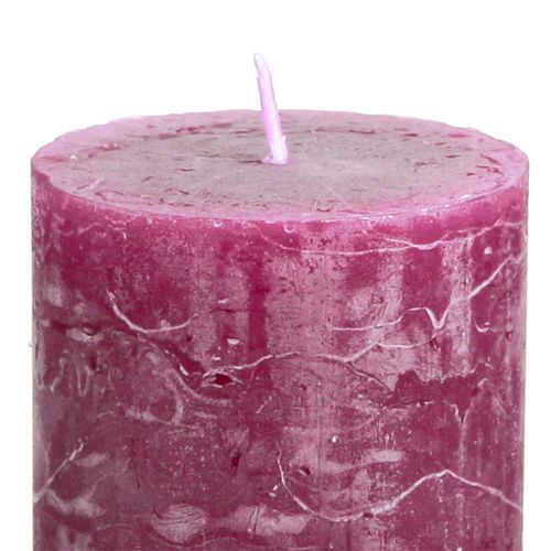 Floristik24 Stompkaarsen effen Berry kaarsen paars 50×100cm 4 st
