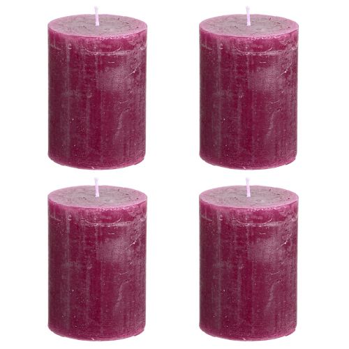 Artikel Stompkaarsen effen Berry kaarsen paars 60×80mm 4 st