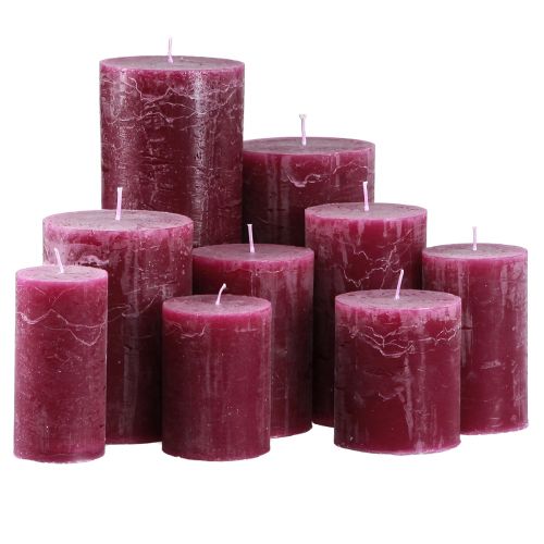 Artikel Staande kaarsen gekleurd Berry Diverse maten