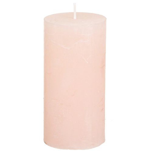 Artikel Stoerkaarsen effen lichtroze kaarsen roze 50×100mm 4 st