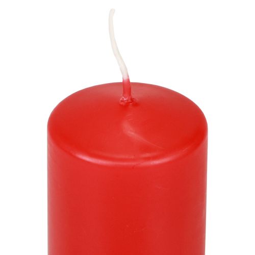Artikel Stompkaarsen rood Adventskaarsen kaarsen rood 100/50mm 24st