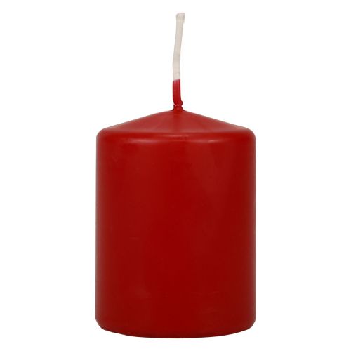 Floristik24 Stompkaarsen rood Adventskaarsen klein oud rood 70/50mm 24 st