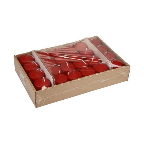 Floristik24 Stompkaarsen rood Adventskaarsen klein oud rood 70/50mm 24 st
