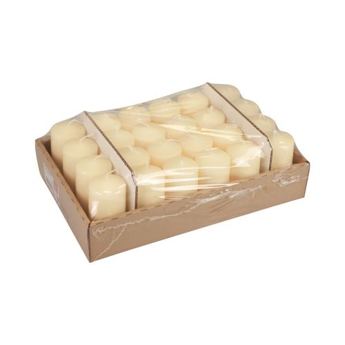 Floristik24 Stoerkaarsen crème Adventkaarsen kaarsen 120/50mm 24 st
