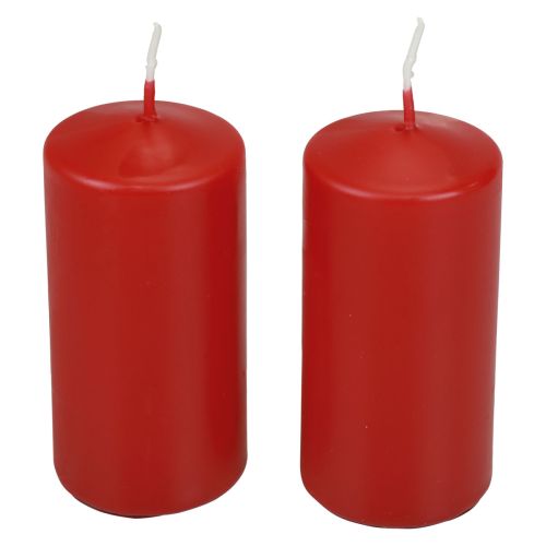 Floristik24 Stompkaarsen H100 Ø50cm rode kaarsen 12st