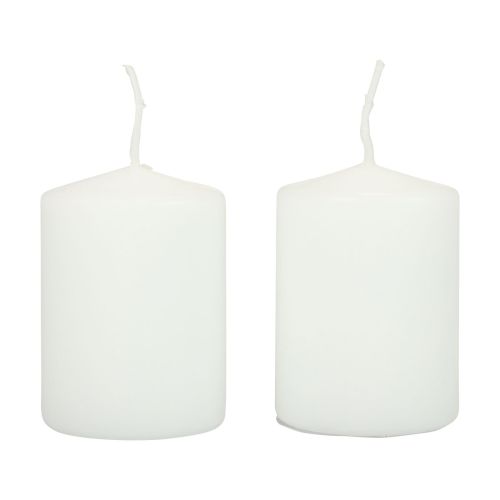 Floristik24 Stompkaarsen witte kaarsen H70mm Ø50mm 12 st
