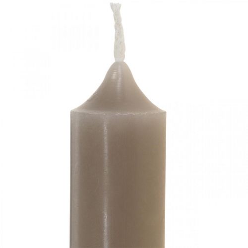 Floristik24 Stompkaarsen grijze korte kaarsen Ø2,2cm H11cm 6st