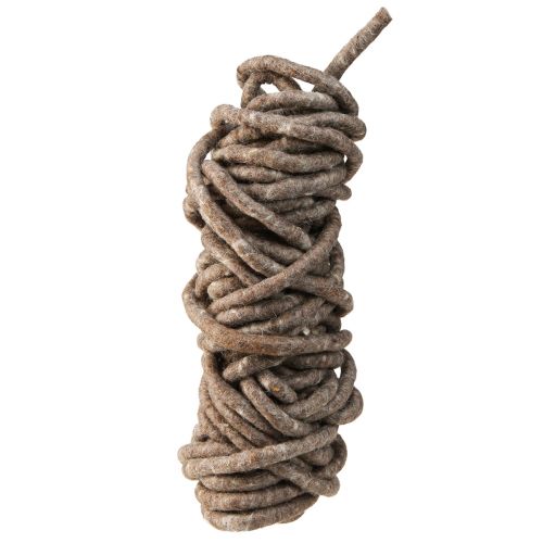 Artikel Stylo koord viltkoord schapenwol opgerold bruin 10mm 15m