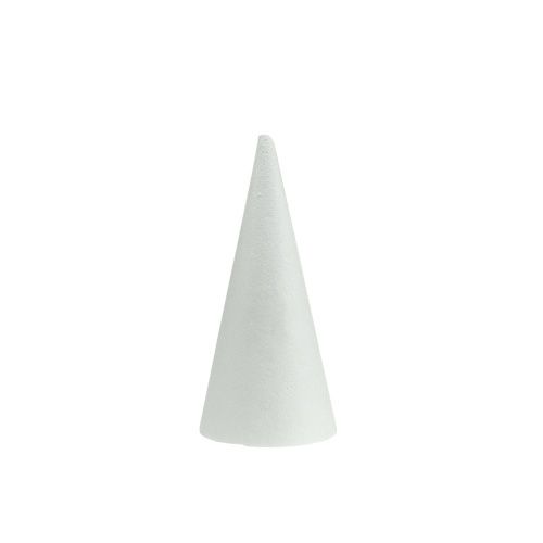 Floristik24 Piepschuim kegels wit 14cm x 7cm 10 st
