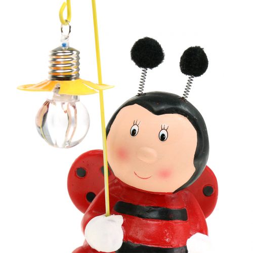 Floristik24 Decoratief figuur lieveheersbeestje met licht H20cm