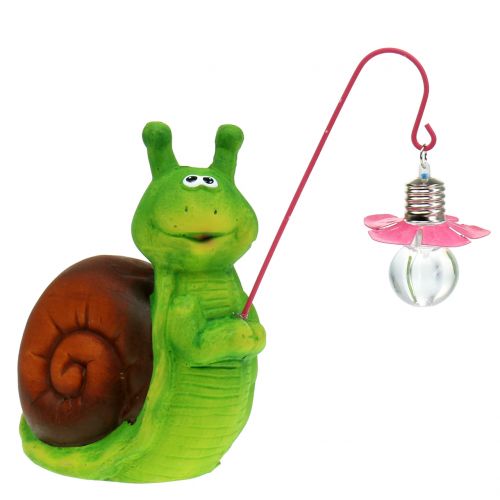 Floristik24 Decoratieve figuur slak met licht H18cm