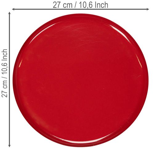 Decoratief dienblad, rood,