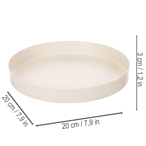 Ronde decoratieve schaal voor woonaccessoires, 20 cm | Floristik24.nl