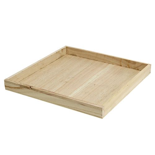 Floristik24 Houten dienblad groot 30cm x 30cm H3cm