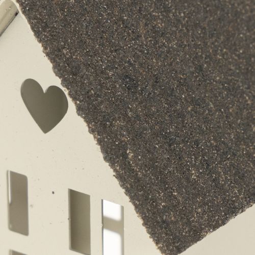 Vuurtorenset van metaal, drie huisjes op een dienblad, 35 cm, 1 set | Floristik24.nl