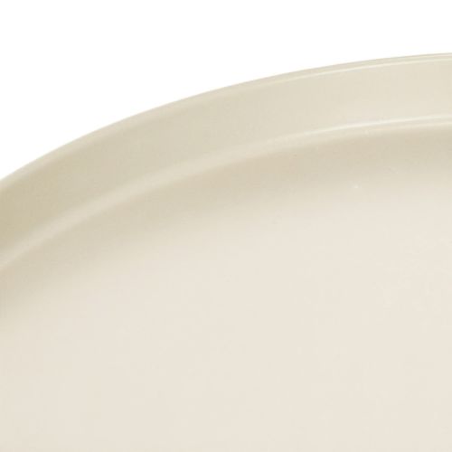 Decoratief dienblad van 30 cm met metalen schotel voor plantendecoratie | Floristik24.nl