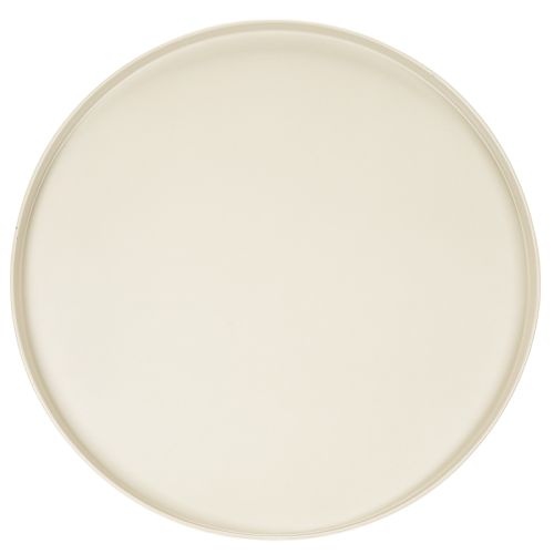 Decoratief rond beige bord met een voet van 40 cm hoog. | Floristik24.nl