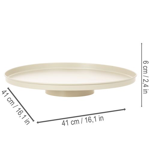 Decoratief metalen bloemenbord, rond, 41 cm, tafeldecoratie | Floristik24.nl